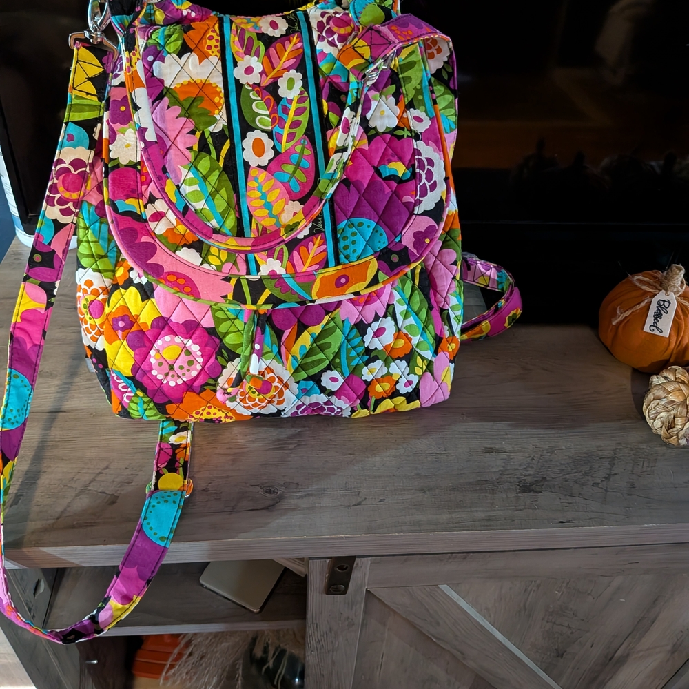 Colorful Floral Quilted Backpack